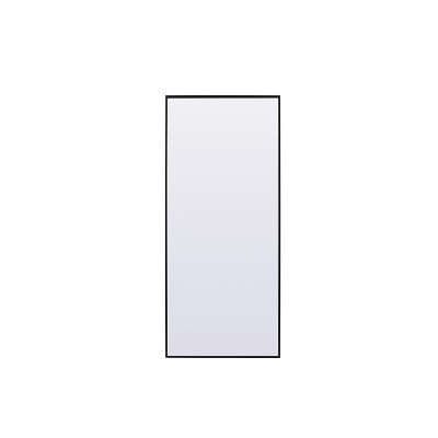 Elegant Lighting Metal Frame Rectangle Full Length Mirror 30x72 Inch in Black