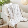 Saro Lifestyle Chic Tufted Throw with Tassels, White, 50"x60" - 3 of 3