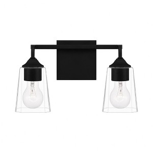 Quoizel Lighting Thoresby 2 - Light Vanity in  Matte Black - 1 of 4