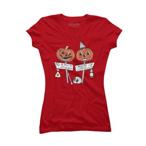 Junior's Design By Humans Halloween Pathways By runcatrun T-Shirt - 1 of 3