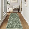 Machine Washable Area Rug Low Pile Vintage Printed Ultra-Thin Non Slip Rugs Stain Resistant Foldable Indoor Carpet for Living Room Bedroom - 2 of 4
