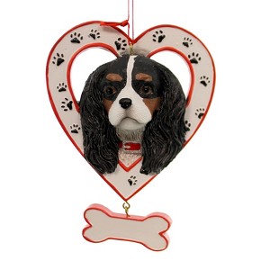 Kurt S. Adler 4.5 Inch Dog In Heart W/ Bone Canine Best Friend Tree Ornaments - 1 of 2