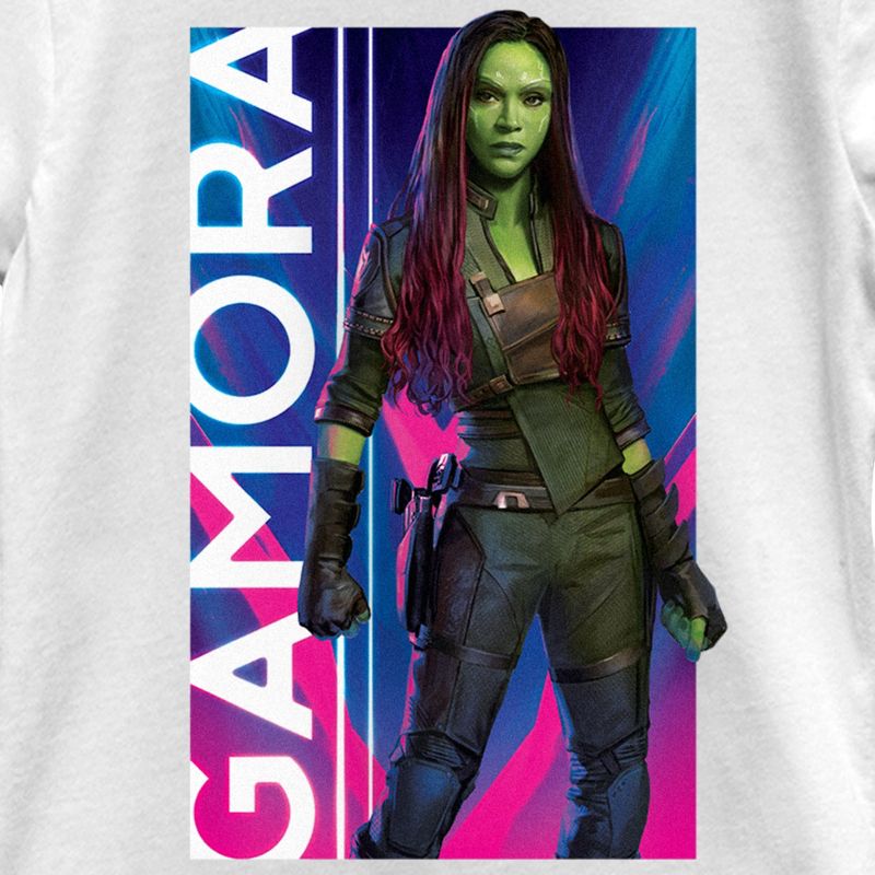 Girl's Guardians of the Galaxy Vol. 3 Gamora Poster T-Shirt, 2 of 5