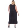 Women's Plus Size Scoop Neck Tiered Midi Dress - White Mark - 3 of 3