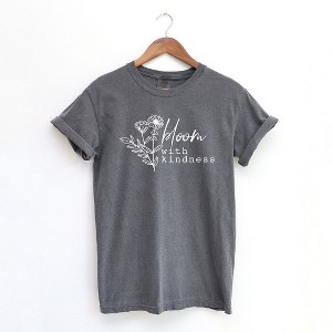 Simply Sage Market Women's Bloom With Kindness Wildflower Short Sleeve Garment Dyed Tee - 1 of 3