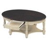 Ridstar Modern Oval Coffee Tables with Storage For Living Room-Brown - 4 of 4
