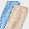 Men's 2pk Casual Crew Socks - Goodfellow & Co™ Tan/Blue 6-12 - 3 of 3