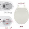 Slow-Close Toilet Seat, Quiet Polypropylene (PP) Toilet Lid with Secure Hinges, Easy to Install & Clean - 3 of 4