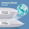 King Size Cooling Foam Pillows Set of 2 - Adjustable Fill for All Sleep Positions - 3 of 4