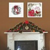 SEVOBAL Wall Art, Paired Botanical Wreath Prints with Wood Frames for Coordinated Living Room and Bedroom Wall Displays, Multicolor, 14"*1"*14" - 3 of 4
