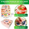 QUOKKA Wooden Puzzle Set with Rack for Toddlers 1 2 3 - Learning Alphabet, Numbers and Animals Toy Puzzles for Toddlers - 8XSET | 6XET - 2 of 4