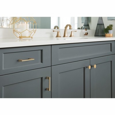 Champagne Bronze Oval Cabinet Knob with Mounting Hardware