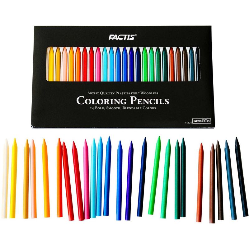 Factis Crayon Set, Assorted Colors, Set of 24, 1 of 6