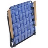 Garden Elements Grey Steel Frame Folding Grey Outdoor Patio/Camping Chair with Blue Woven Fabric and Arm Rests (Pack of 2) - 4 of 4