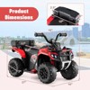 Costway 6V Toddler Ride On Electric Car ATV with Lights & Music & USB Port Storage Box Toy Car Red/Blue/Khaki/Green/Pink - 3 of 4