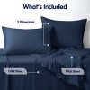 SUBRTEX 4-Piece Bed Sheet Set – Breathable Sheets & Pillowcases with Deep Pockets, Navy Blue - 4 of 4
