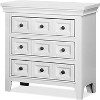 Transitional Style White Color Solid wood 1pc Nightstand Only Bedroom Furniture Bedside Table Round Knobs 3-Drawers Nightstand - 3 of 4