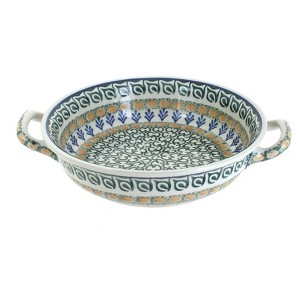 Blue Rose Polish Pottery 419 Ceramika Artystyczna Small Round Casserole with Handles - 1 of 1