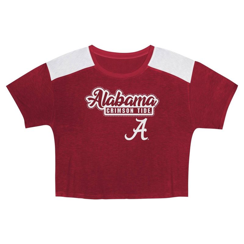 NCAA Alabama Crimson Tide Girls&#39; Boxy T-Shirt, 2 of 4