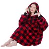PAVILIA Faux Shearling Wearable Blanket Hoodie, Cozy Oversized Hooded Sweatshirt Adults, Warm Fleece Big Pocket - 2 of 4