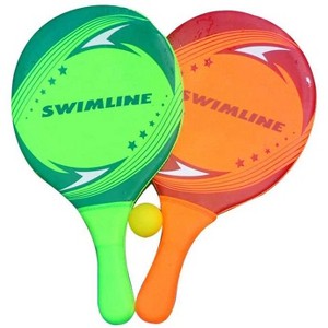 Swimline Neoprene Pool Paddle Set, 16", Green/Red, Ages 8 and Up, 1 Set - 1 of 2