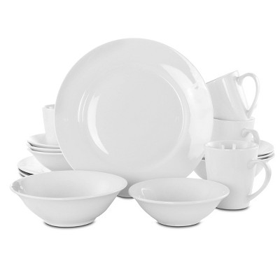 Gibson Home 16pc Ceramic Fine Dinnerware Set White