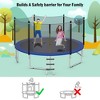 Costway 12/14/15/16FT Replacement Trampoline Safety Enclosure Net w/ Zipper & Buckle for 8/6 Poles - 4 of 4