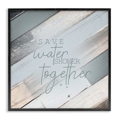 Stupell Industries Planked Shower Together Phrase, 24" x 24"