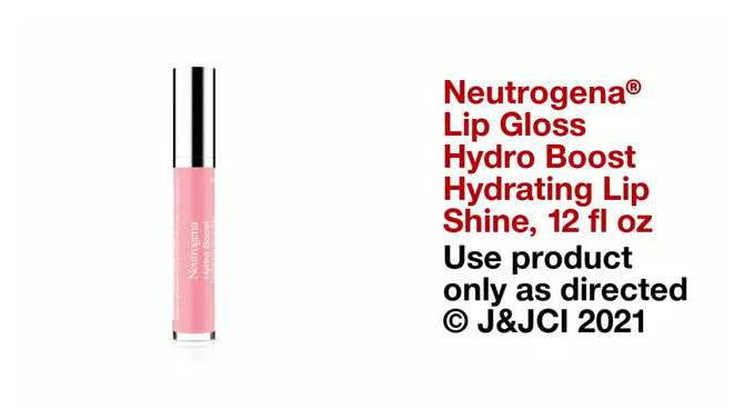 Neutrogena Hydro Boost Hydrating Lip Shine  - 0.1oz, 2 of 11, play video