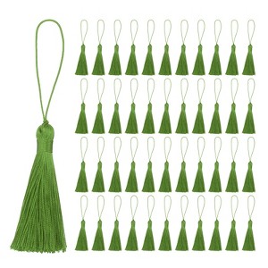 Unique Bargains Handmade Soft Floss DIY Mini with Loop Craft Tassels 45 Pcs - 1 of 4