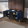 Whisen Retro Style Sideboard with Rectangular Metal Handles and Adjustable Shelves for Kitchen, Living Room and Dining Room - 3 of 4