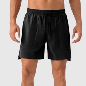 Anna-Kaci Active Men's Quick Dry Training Shorts with Elastic Waistband Adjustable Drawstring and Side Vents - 1 of 4