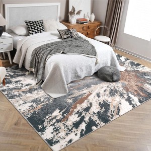 Abstract Rug Wahsable Area Rugs Non-Slip Modern Carpet Low Pile Ultra-Thin Contemporary Floor Mat - 1 of 4