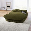 KWPZQEB 2-in-1 Folding Sofa Bed, Convertible Sleeper Chair with 4 Pillows and Blanket, Chenille Floor Folding Bed Lounge Sofa for Living Room - 4 of 4