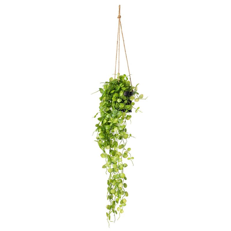 Vickerman 29" Artificial Green Mini Leaf Ivy in Hanging Pot., 1 of 7