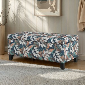 NicBex Storage Bench Modern Multicolored Flower Rectangular Bench for Bedroom and Entryway - 1 of 4