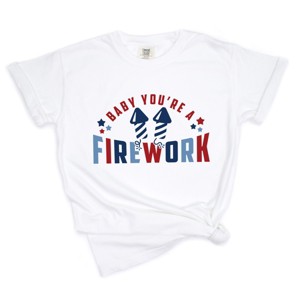 Simply Sage Market Baby You're A Firework Stars Garment Dyed Tee - 1 of 4