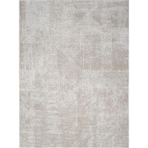 Ivory 2 ft. x 3 ft. Area Rug Beige - Soft, Durable, Non-Shedding Accent Rug for Living Room, Bedroom, or Entryway - 100% Polyester - Nertpow - 1 of 4