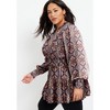 June + Vie by Roaman's Women's Plus Size Smocked Georgette Tunic - 4 of 4