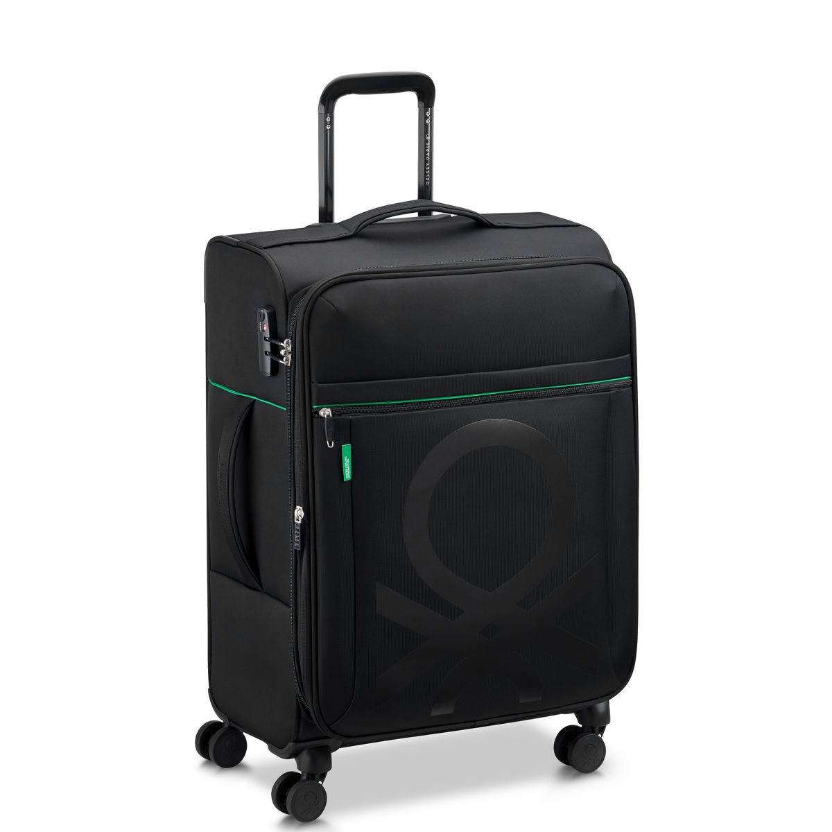 United Colors of Benetton x DELSEY PARIS Medium Checked Color Block 23" Softside Spinner Suitcase - thumbnail 2