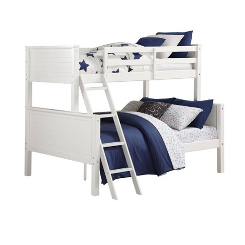 Twin Over Full Cyrus Bunk Bed White, White Bunk Beds Twin Over Full