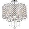 Elegant Lighting Elise 17 inch flush mount in chrome - 3 of 4
