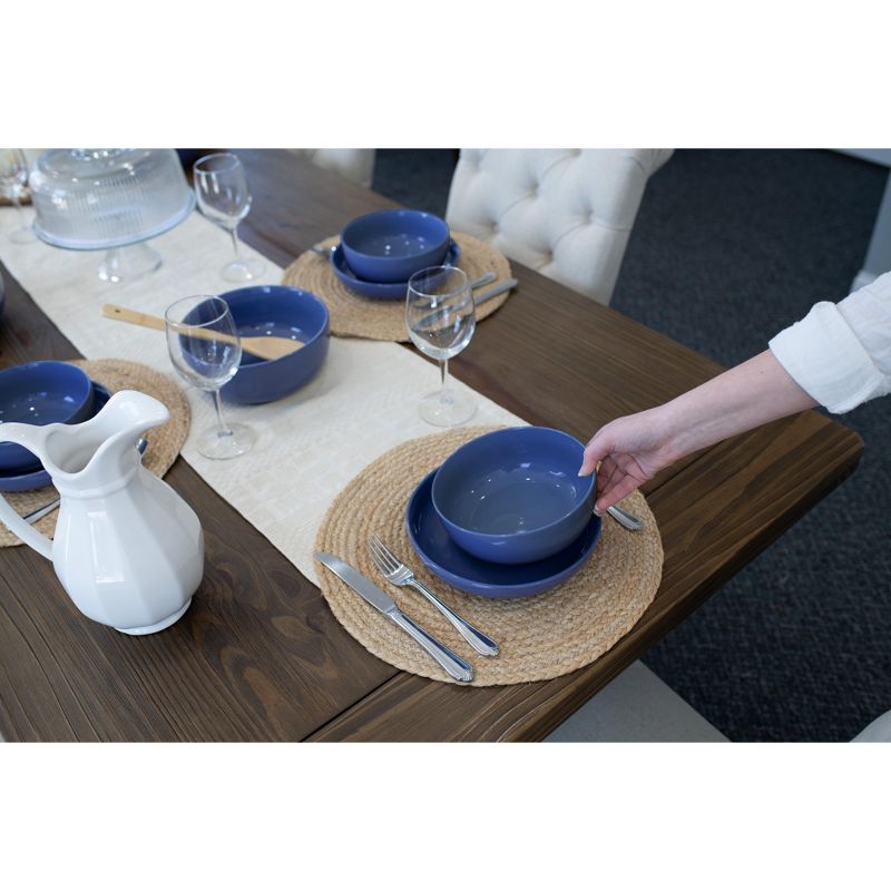 Elanze Designs Bistro Glossy Ceramic 6.5 inch Soup Bowls Set of 4, Violet Purple, 5 of 7
