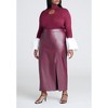 ELOQUII Women's Plus Size Bell Sleeve Sweater With Keyhole - 4 of 4