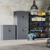 Heavy-Duty 14 Cu Ft Outdoor Storage Cabinet, Weatherproof Utility Locker with 2 Adjustable Shelves & Lockable Doors, 31"W x 23"L x 34"H - 4 of 4