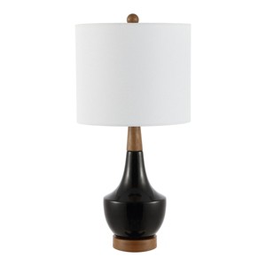 Edalyn Table Lamp - 20.25 Inch Height - TBL4484 - Black/Natural - Safavieh - 1 of 4