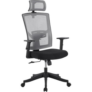 High Back Ergonomic Office Chair, Adjustable Lumbar Support and Headrest - 1 of 4