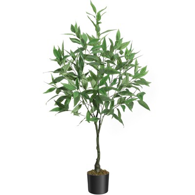 Artificial eucalyptus, imitation eucalyptus with tall stem, artificial plant with realistic silk leaves, suitable for indoor and outdoor decoration.