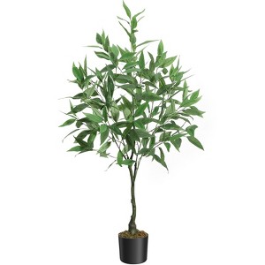 Artificial eucalyptus, imitation eucalyptus with tall stem, artificial plant with realistic silk leaves, suitable for indoor and outdoor decoration. - 1 of 4
