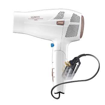Conair Double Ceramic 2 Speed 1875 Watt Compact Hair Dryer in White and Rose Gold